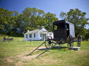 Amish buggy and schoolhouse Amish buggy and schoolhouse