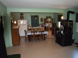 Amish Kitchen with stove and table Amish Kitchen with stove and table