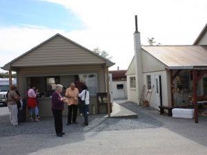 tourist at roadside Amish shop tourist at roadside Amish shop