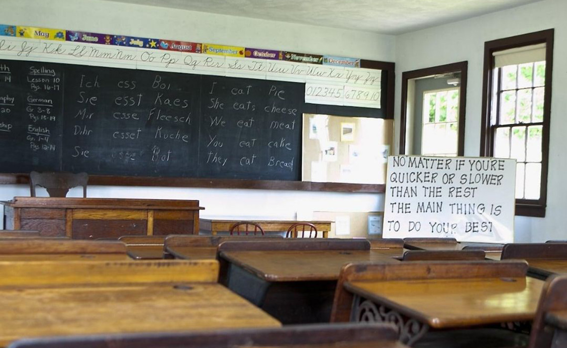 Amish School An Amish classroom